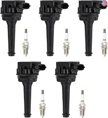 Ignition Coil Pack + Iridium Spark Plugs for Volvo C70 1999-2005, S60