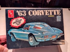 AMT Vintage 1963 CHEVY CORVETTE STINGRAY Model Kit “BOX ONLY” No Parts