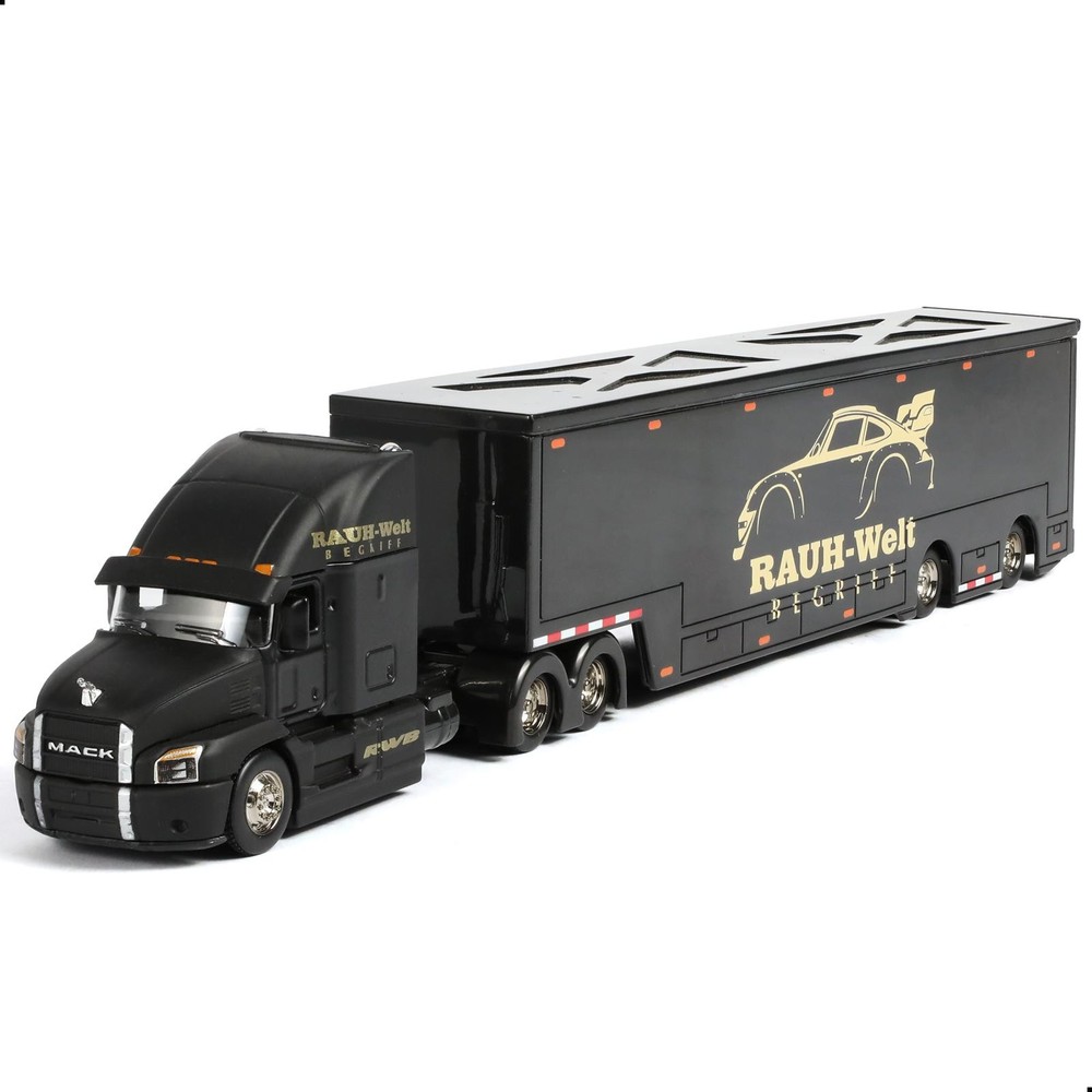 RAUH-Welt BIKERS 1/64 Scale Heavy Semi Truck with Full Trailer Die-Cast Alloy Mo