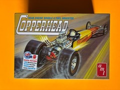 COPPERHEAD REAR ENGINE DRAGSTER MODEL KIT AMT ROUND 2 1/25 SCALE NEW COOL LOOK!!