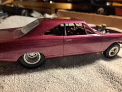Custom Pre-Built Painted Purple Plastic Model Car Ready to Go Single Unit