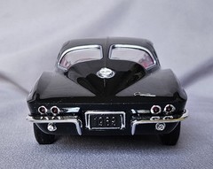 1963 C2 CORVETTE STINGRAY SPLIT WINDOW COUPE PROMO MODEL BLACK 1:25 SCALE