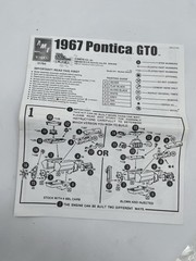 AMT 1967 PONTIAC GTO CAR MODEL KIT 1:21 31764 Projects Crafts Preowned Good