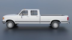 1/25 1987 Ford F-350 Crew Cab Truck Resin Model Kit with Engine, Tires & Clears