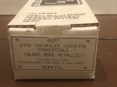 1992 Chevrolet Corvette Convertible Dealer Promo Car BLACK ROSE 1:25 AMT / ERTL