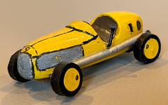 Vintage Custom Built Wood Midget Racer Model Indy 500 Marx Slush Race Stock Car