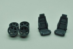 1/24 3D print Porsche RUF BTR II with wheels transkit for Fujimi Enthusiast