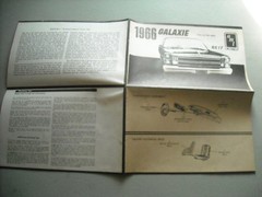 VINTAGE 21 25 MODEL JUNKYARD PART LOT INSTRUCTION SHEET 1966 FORD