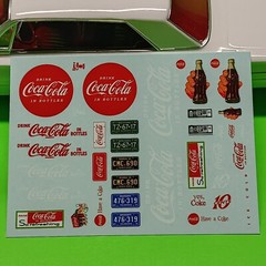 Coke machine Cola Cola die cast vintage dolly decal sheet 55 Cameo Pickup 1/25