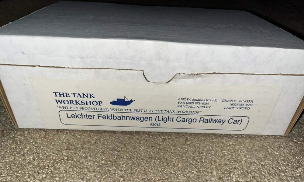 TWS The Tank Workshop Leichter Feldbahnwagen Light Cargo Railway Car Resin Kit