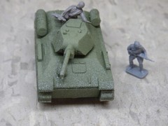 MIR / Roco Minitank Compatible WWII Russian T-34/76 & Airfix Soldiers Lot#7415B©