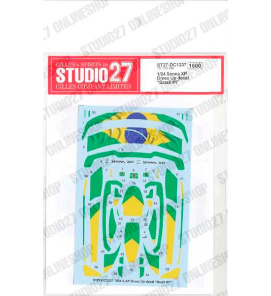 Studio27 1/24 Senna XP Dress Up Decal ‘Brazil #1’ for Tamiya kits