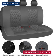 CAROMOP Faux Leather Car Seat Covers Full Set,Luxury and Comfortable Covers for