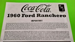 1960 Ranchero 1/25 Diorama 60’s Style Coke Machine Decal Sheet Coca Cola Cases