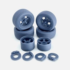 1/24 Resin 15 inch Pacer Supreme Wheels, BFGoodrich Radial T/A Tires, and Brakes