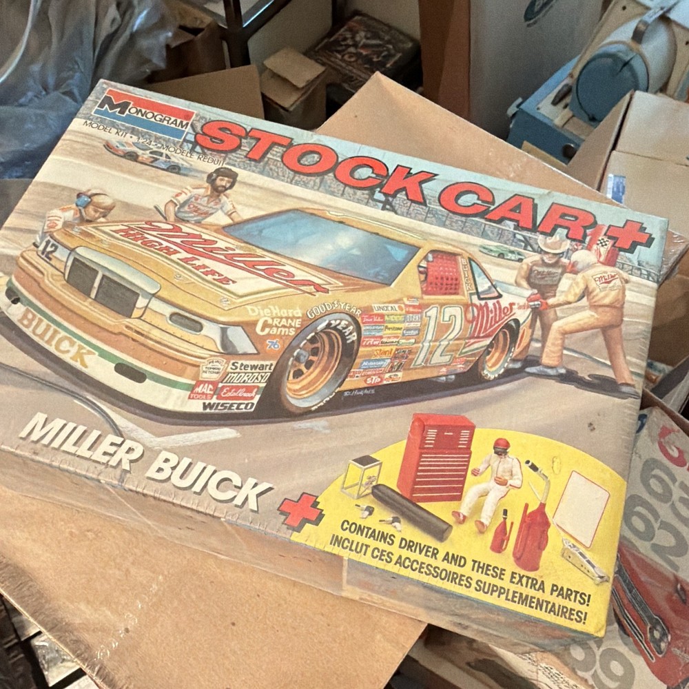 Monogram Miller Buick NASCAR Stock Car Model Kit w/ Driver Figure & Extra Parts