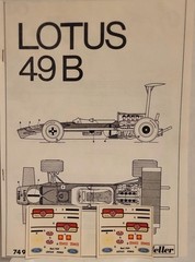Vintage Heller Humbrol Lotus 49B 1/14 Scale Racecar Model # 80749