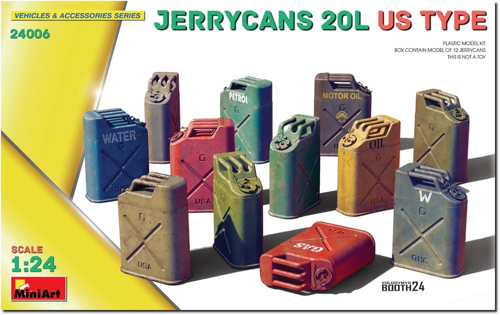 Miniart 1:24 – Jerrycans 20L US Type