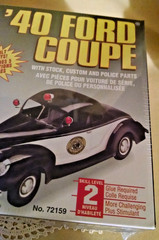 Ford Coupe 1940 Police Lindberg Car Model Kit 72159 New 2006 3 Way Stock Custom