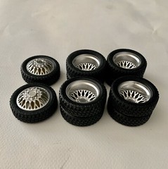1:16 26” Evo Semi Truck Dually Wheels In Standard Tires (2 Fronts 4 Rears)