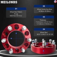MEILUNBS 6×5.5 Wheel Spacers Fit for Tahoe, Avalanche, Yukon XL, Frontier