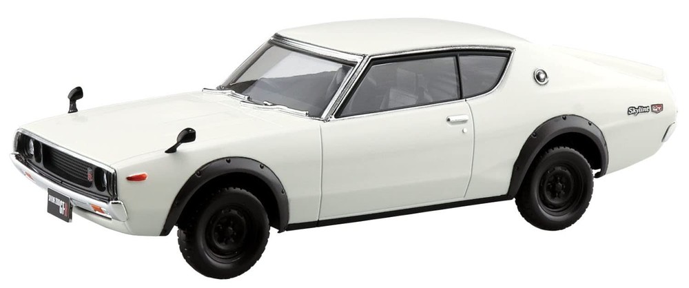 AOSHIMA 1/32 The Snap Kit Series Nissan C110 Skyline GT-R White Color Coded Plas