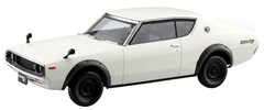 AOSHIMA 1/32 The Snap Kit Series Nissan C110 Skyline GT-R White Color Coded Plas