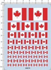 Different Scales Size Canada National flag For Car Model Kit Water Slide Decal