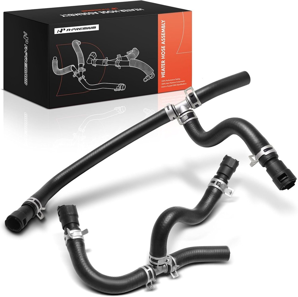A-Premium 2Pcs Inlet and Outlet HVAC Heater Hose Pipe Line Assembly Compatible