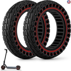 HAONAIMO 10″ x 2.5 Solid E Scooter Tires – ?Replacement Rubber Wheels