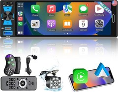 6.5″ Single Din Touchscreen Radio with Wireless Apple CarPlay & Android