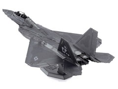 LOCKHEED MARTIN F-22 RAPTOR AIRCRAFT USAF STEEL MODEL KIT BY METAL EARTH ME1016