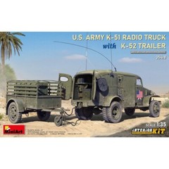Miniart #35418 1/35 US ARMY K-51 Radio Truck w/K-52 Trailer – Interior Kit