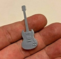 1/25 Scale Electric SG Style Guitar For Model Car Dioramas Miniature AC/DC