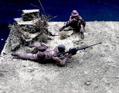 1/35 Scale Military Diorama Base Terrain Display Model Soldiers Figures Diecast