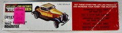 Original Vintage Life-Like Hobby Kit 1932 Ford “B” Roadster Unopened #09287
