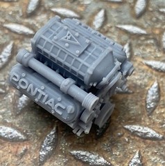 Resin Custom Pontiac LS engine, Supercharged, for scale model cars, 1/24 1/25