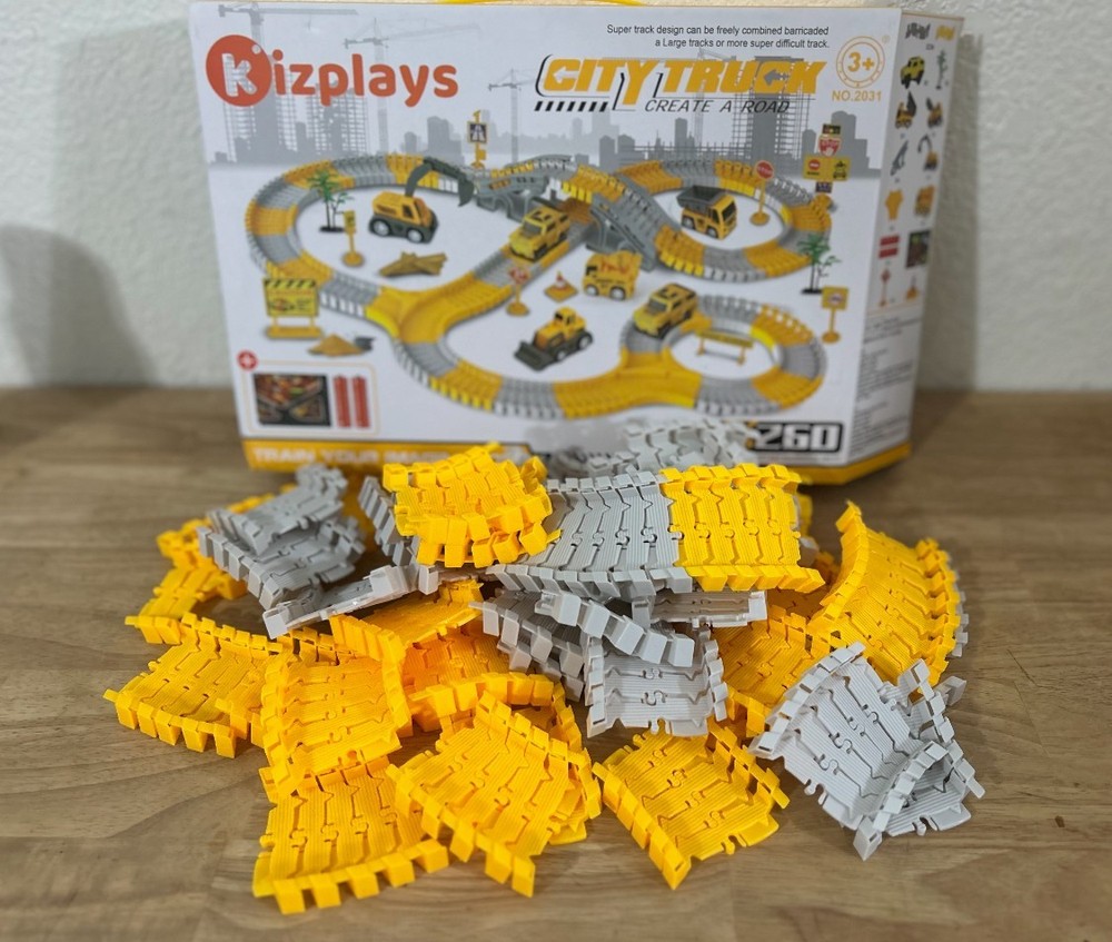 City Truck Create A Road 260 PCS Construction Race Tracks Toys STEM Engineering
