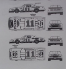 NASCAR DECAL #11 PEPSI WHITE 1983 MONTE CARLO DARRELL WALTRIP 1/24 POWERSLIDE