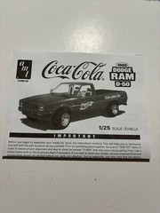 Model Car Parts – AMT 1980 Dodge Ram D-50 1/25 instructions