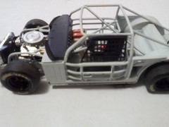 Vintage stock car chassis built model car