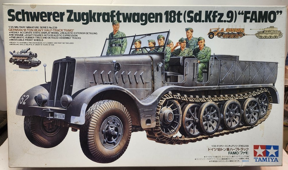Tamiya 1/35 Model Kit Schwerer Zugkraftwagen 18t Sd.Kfz.9 FAMO WWII German Army