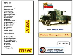 1/35 Russian Packard-Izhorsky Armored Car Russia 1915 CSM SS Models