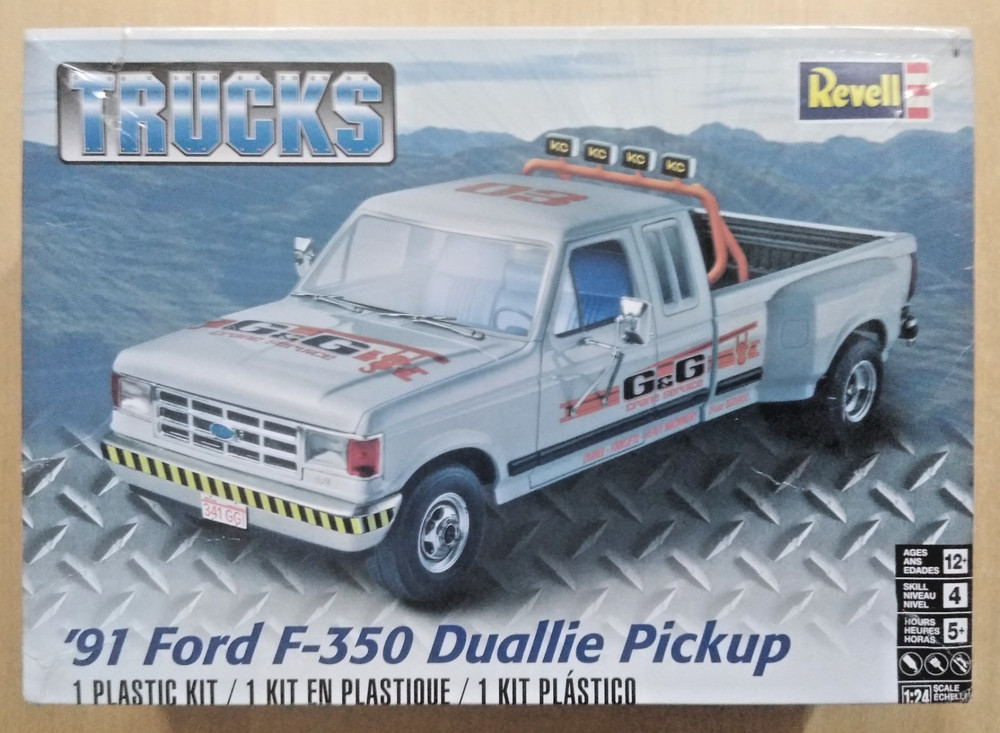 18-4376 REVELL 1:24 Scale 1991 FORD F-350 DUALLIE PICKUP Plastic Model Kit