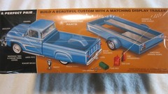 AMT 1960 FORD F-100 PICK UP TRUCK WITH TRAILER 1/25 SCALE MODEL KIT