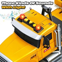 Large Excavator Truck Toddler Friction Powered Truck Vehicle Toy for Boys Girls