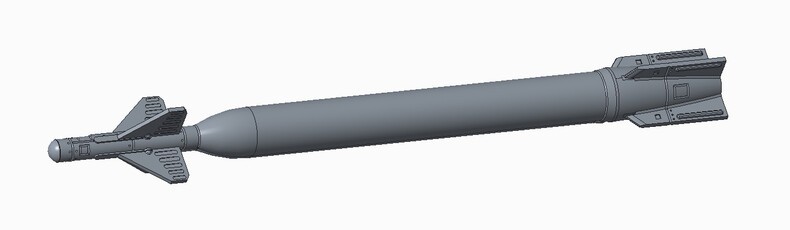 [3D Print] 1/72 US GBU-28 5000lbs Laser Guided Bunker Buster Bomb 2PC