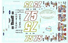 Powerslide 401 #75 Remington/Stren 1996/97 Morgan Shepherd 1/24 Nascar decal