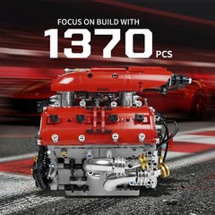 V8 Engine Model Kit Build Your Own Visible Car Motor STEM Working Model Kit