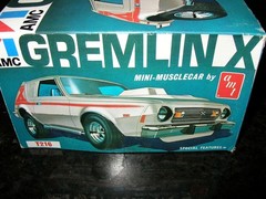 AMT Gremlin X Mini Muscle Car Model Kit 1:25 Scale T216 Molded in White